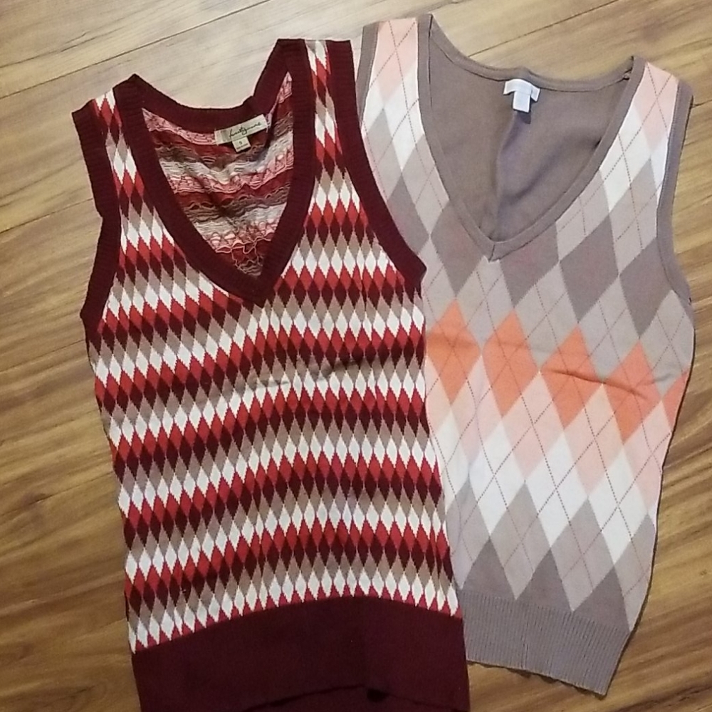 Stylish Argyle Knit Women Tops